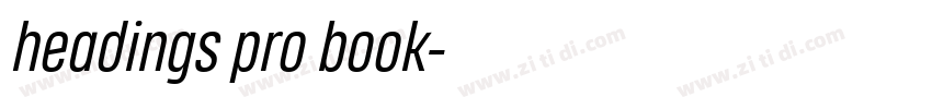 headings pro book字体转换 headings pro book字体转换